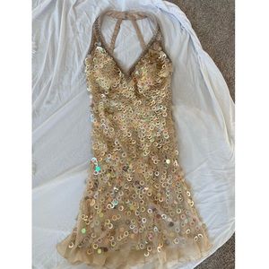 Sue Wong Sequin & Beaded Dress